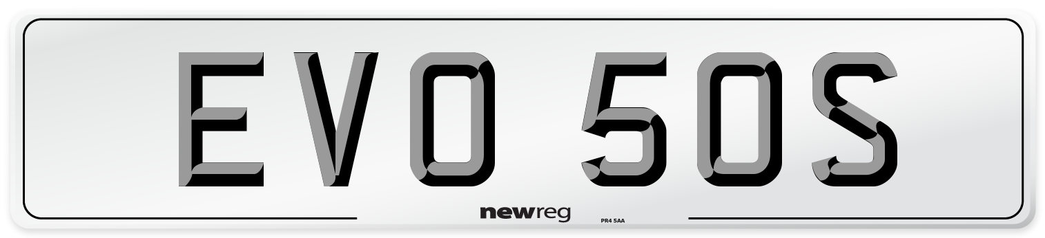 EVO 50S Number Plate from New Reg